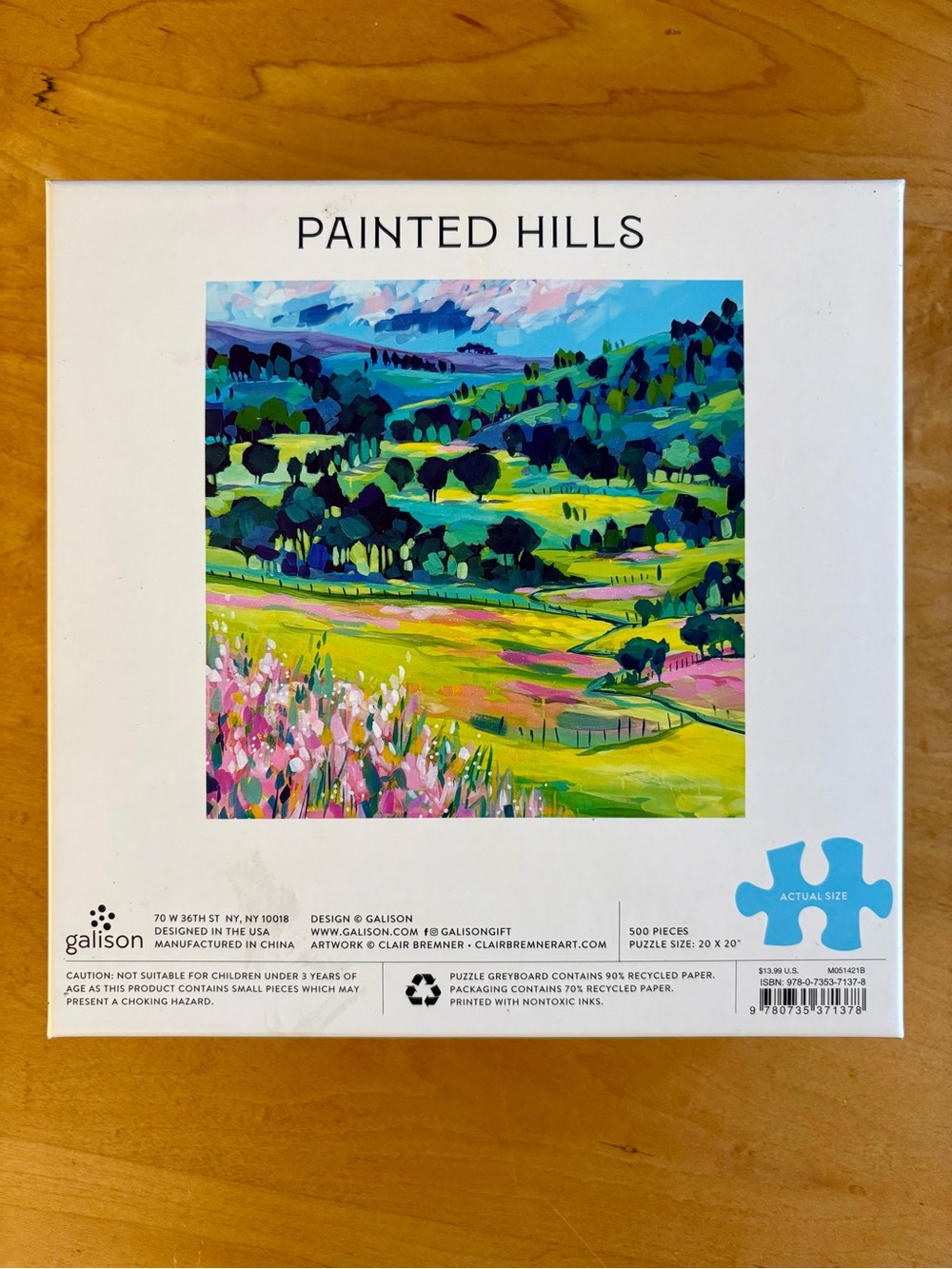 Galison Painted Hills 500-Piece Puzzle - Picture 2 of 2